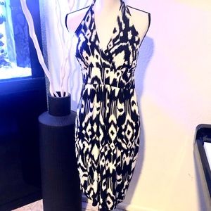 Black and White Halter dress